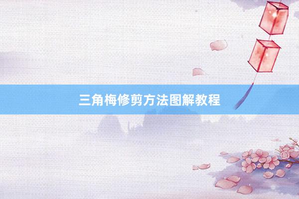 三角梅修剪方法图解教程